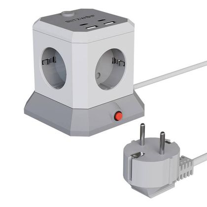 Listwa zasilająca BLITZWOLF BW-EC1 4 gniazda (czarna)