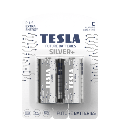 Baterie alkaliczne TESLA C/LR14/1,5V 2szt SILVER+