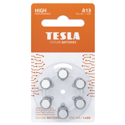 Baterie do aparatu słuchowego TESLA A13/PR48/1,45V 6szt