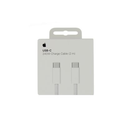 Oryginalny Kabel USB-C / USB-C Apple iPhone MYQT3ZM/A tkany 240W 2m biały (blister)