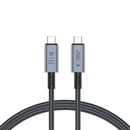 TECH-PROTECT ULTRABOOST MAX USB 4.0 8K 40GBPS TYPE-C CABLE PD 240W 100CM GREY