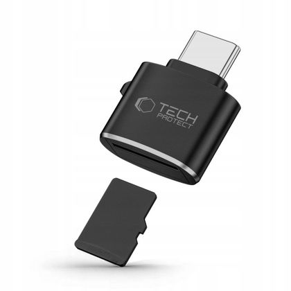 TECH-PROTECT ULTRABOOST TYPE-C TO CARD READER MICRO SD/TF BLACK
