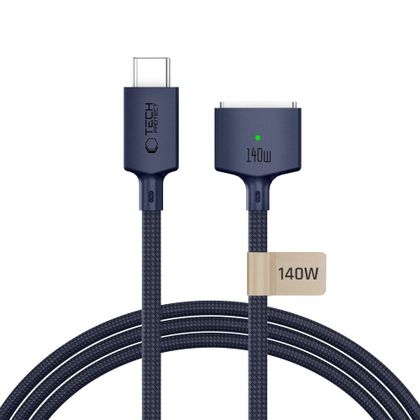 TECH-PROTECT MMC01 ULTRABOOST MAGNETIC MACBOOK CABLE USB-C TO MAGSAFE 3 140W 200CM MIDNIGHT BLUE