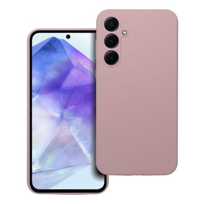 Etui na Samsung A55 5G Silicone 2mm (camera protection) pudrowy róż