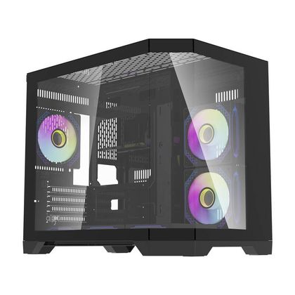 Obudowa komputerowa DARKFLASH FT418 + 6 wentylatorów ARGB (czarna)