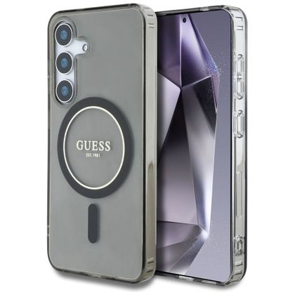GUESS futerał do SAMSUNG S25 GUHMS25SHFGEREK (Magnetic IML Glitter Circle) czarny
