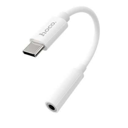 Adapter AUX USB C do Jack 3,5 mm Hoco LS30 biały