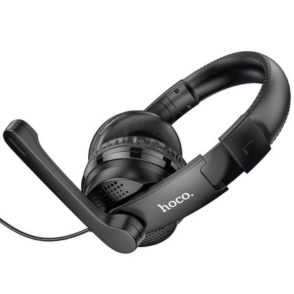 Słuchawki przewodowe nauszne Jack 3,5 mm Hoco W103 czarne