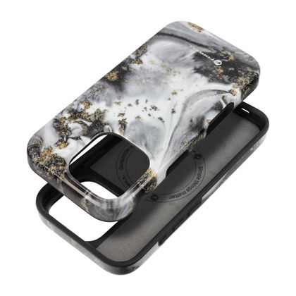 Etui na iPhone 16 PLUS Forcell F-Protect Mirage zgodne z MagSafe Military Drop-Test silver fog