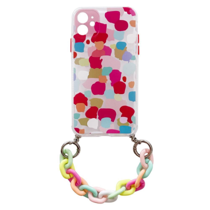 Color Chain Case żelowe elastyczne etui z łańcuchem łańcuszkiem zawieszką do Samsung Galaxy A32 5G wielokolorowy (2)