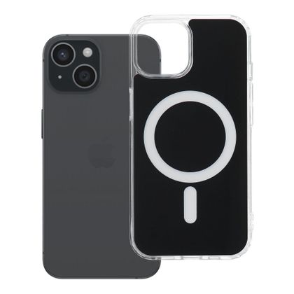 Etui na iPhone 15 Clear Fusion Mag Cover zgodne z MagSafe czarne
