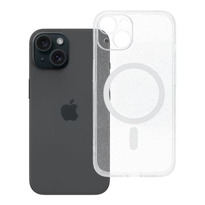 Etui na iPhone 14 Clear Mag Cover - Glitter (Str / Camera Protection) zgodne z MagSafe transparentne glitter
