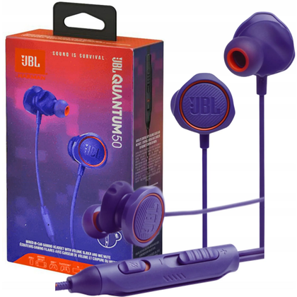 Słuchawki przewodowe douszne Jack 3,5 mm JBL Quantum 50 niebieskie