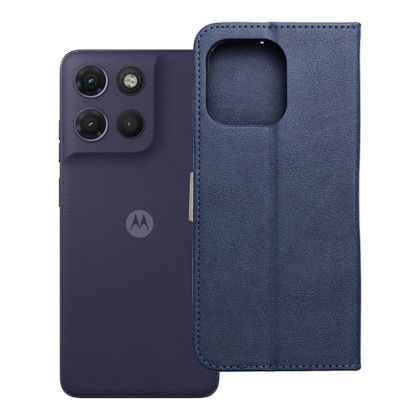 Etui z klapką na Motorola G17 POWER Split Book granatowo-kremowe