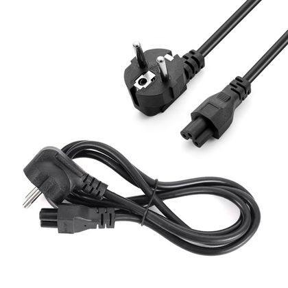 Kabel zasilający Do laptopa Koniczynka 500W 1.5m Czarny