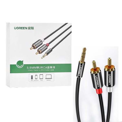 Ugreen Kabel stereo mini jack 3,5" - 2x RCA 1.5m