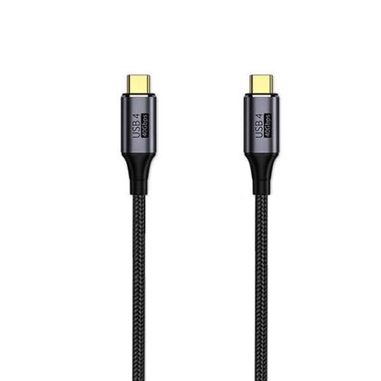 Economy Kabel Typ-C - Typ-C 5A 100W 40Gbps 8K 60Hz 1m Thunderbolt Czarny