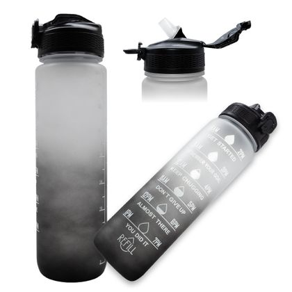 TRUSTY BUTELKA SPORTOWA / MOTYWACYJNA BIDON REFILL BIAŁO-CZARNY
