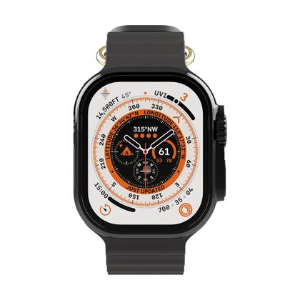 Somostel Zegarek smartwatch H8 Ultra Max + 3 paski Czarny SMS-H8UN