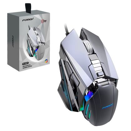 Forev mysz komputerowa gamingowa przewodowa szary FV-507