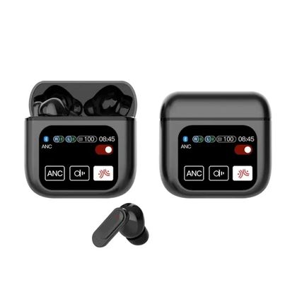 Ecobox Słuchawki bluetooth douszne Touch LCD TWS USB-C BT5.4 czarny 400mAh