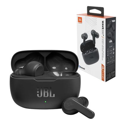 JBL słuchawki bezprzewodowe douszne Wave 200 TWS BT5.0 A2DP czarny 48 mAh / 500 mAh