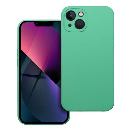 Etui na iPhone 13 Silicone 2mm (camera protection) miętowe