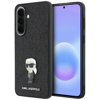 KARL LAGERFELD futerał do SAMSUNG A37 KLHCSA37GKNPSK (Fixed Glitter Ikonik Logo Metal Pin) czarny
