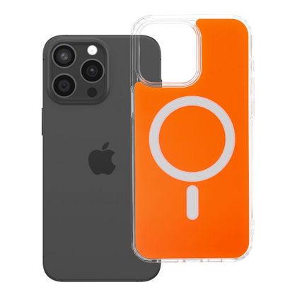 Etui na iPhone 15 PRO MAX Clear Fusion Mag Cover zgodne z MagSafe hermes orange