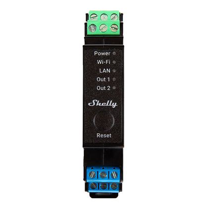 Przekaźnik SHELLY Pro 2PM Wi-Fi/LAN DIN 2-kanał pomiar