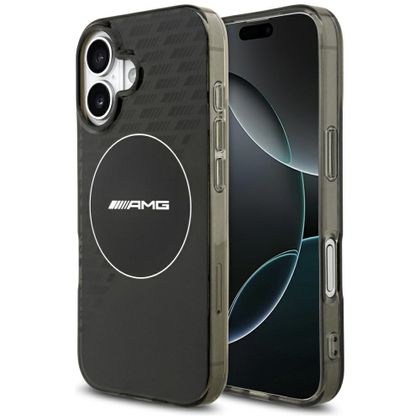 Etui AMG Double Layer Transparent Smocked MagSafe do iPhone 17 czarny