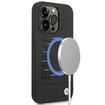 Etui BMW BMHMP14LSLBLBK iPhone 14 Pro6,1" czarny/black hardcase Silicone Signature Logo Magsafe