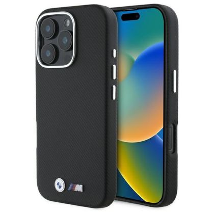 BMW BMHCP16L23PUFWKEV iPhone 16 Pro 6.3" czarny/black hardcase M Edition Kevlar wrapped metal