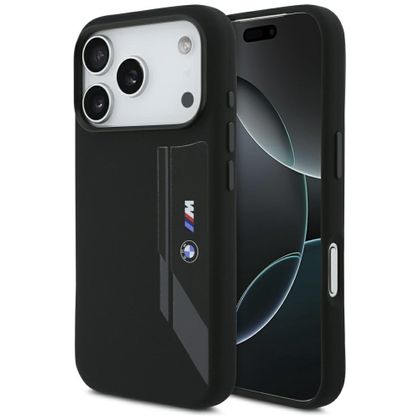 Etui BMW M Silicon Vertical Logo MagSafedo iPhone 17 Pro / 18 Pro czarny