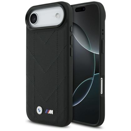 Etui BMW M Quilted Logo MagSafe do iPhone Air czarny