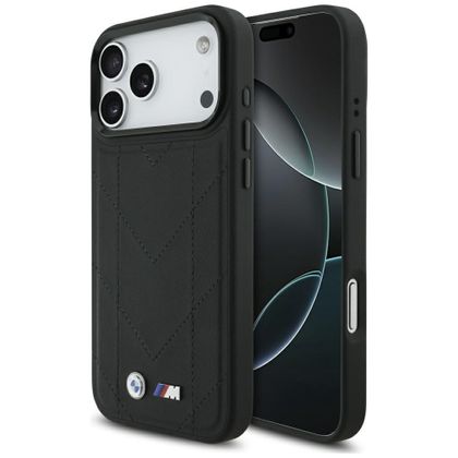 Etui BMW M Quilted Logo MagSafe do iPhone 17 Pro Max / 18 Pro Max czarny