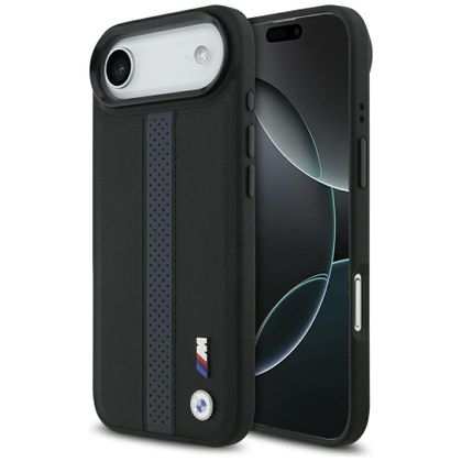 Etui BMW M Perforated Stripe Logo MagSafe do iPhone Air niebieski