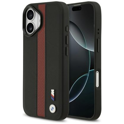 Etui BMW M Perforated Stripe Logo MagSafe do iPhone 17 czerwony