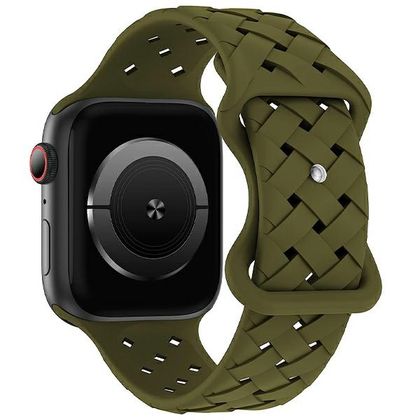 Beline pasek Apple Watch Silicone Woven42/44/45/49mm oliwkowy /oliver box