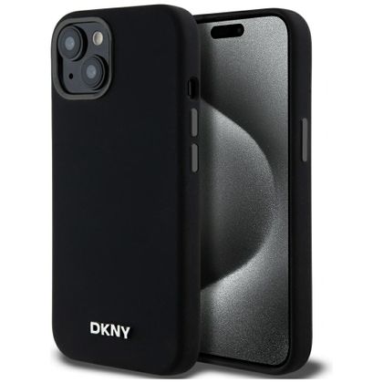 DKNY DKHMP14SSMCHLK iPhone 14 / 15 / 136.1" czarny/black hardcase Liquid Silicone Small Metal Logo MagSafe