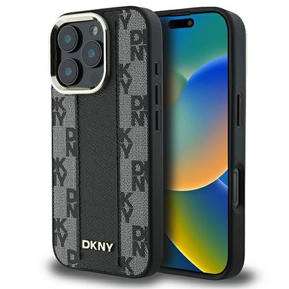 DKNY DKHMP16LPCPVSLK iPhone 16 Pro6.3" czarny/black hardcase Checkered Pattern Magsafe