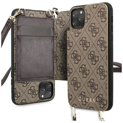 Guess GUHCN65CB4GB iPhone 11 Pro Maxbrązowy/brown hard case 4G Crossbody