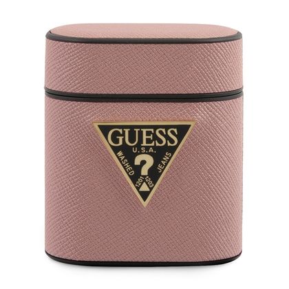 Guess GUACA2VSATMLPI AirPods 1/2 coverróżowy/pink Saffiano