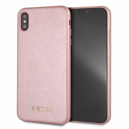 Guess GUHCI65IGLRG iPhone Xs Max rosegold/różowo-złoty hard case Iridescent