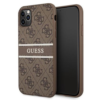 Guess GUHCN584GDBR iPhone 11 Pro5,8" brązowy/brown hardcase 4G Stripe