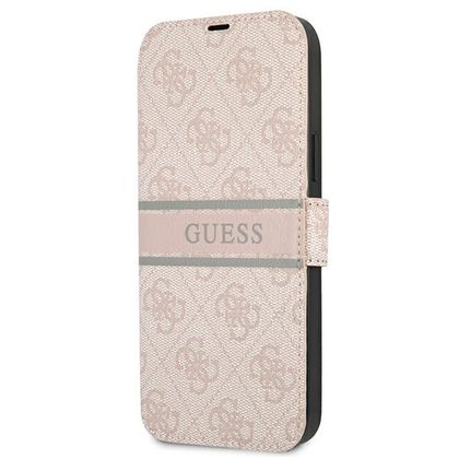 Guess GUBKP13S4GDPI iPhone 13 mini 5,4"różowy/pink book 4G Stripe