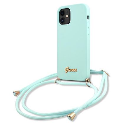 Guess GUHCP12SLSCLMGLB iPhone12 mini 5,4" jasno niebieski/light blue hardcase Metal Logo Cord