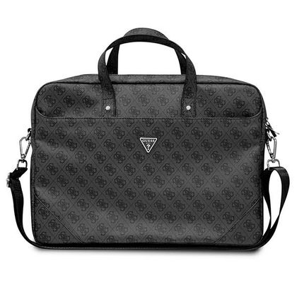 Guess Torba GUCB15P4TK 16" czarny/black Saffiano 4G Triangle Logo