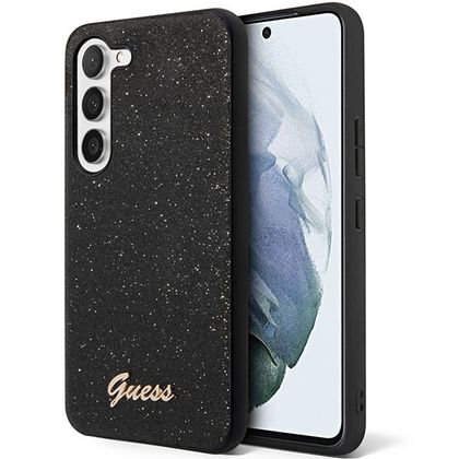 Guess GUHCS23MHGGSHK S23+ S916 czarny/black hard case Glitter Script