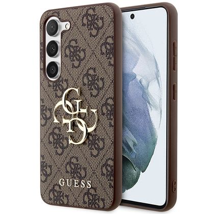Guess GUHCS23M4GMGBR S23+ S916brązowy/brown hardcase 4G Big Metal Logo
